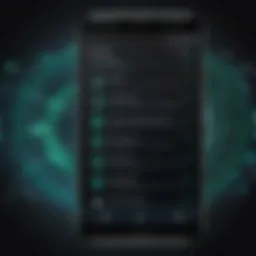 Exploring the dark web interface on an Android device