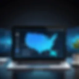 Conceptual illustration of VPN technology