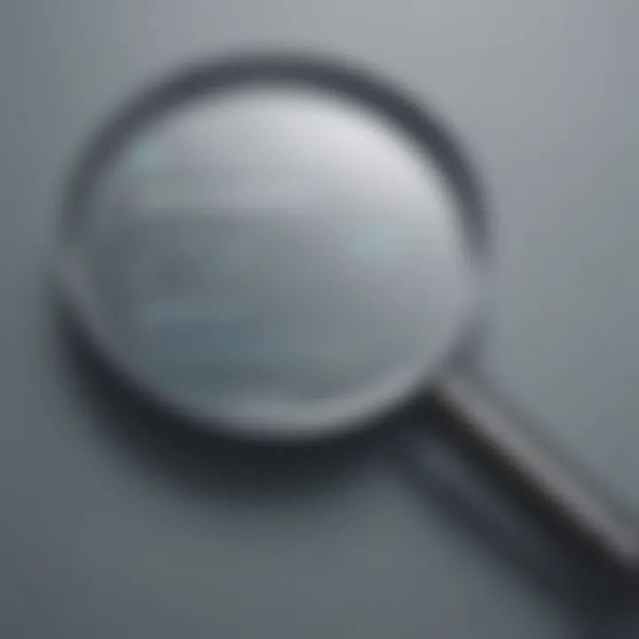 Magnifying glass focusing on ad-free browsing experience