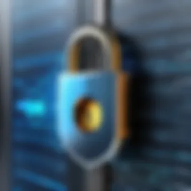 Secure File Sharing A secure digital lock symbolizing file protection