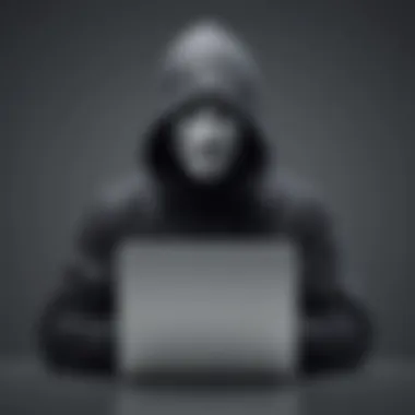 Anonymous Figure Illustration depicting online anonymity