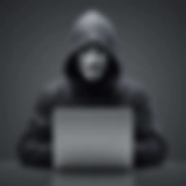 Anonymous Figure Illustration depicting online anonymity