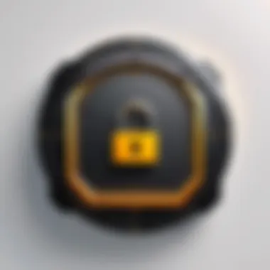 Online Safety Symbol A secure digital lock symbolizing online safety