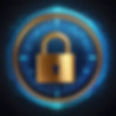The Importance of Online Privacy with VPN A lock symbol with digital connections, signifying online privacy