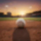 Baseball Field at Sunset