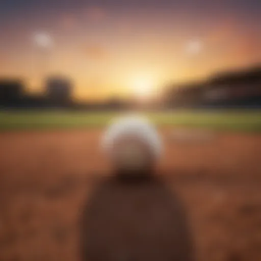 Baseball Field at Sunset