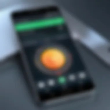 Antivirus Software on Android Device A modern smartphone displaying antivirus software interface