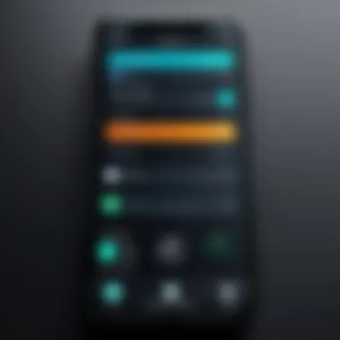 User interface of a remote access application on iPhone