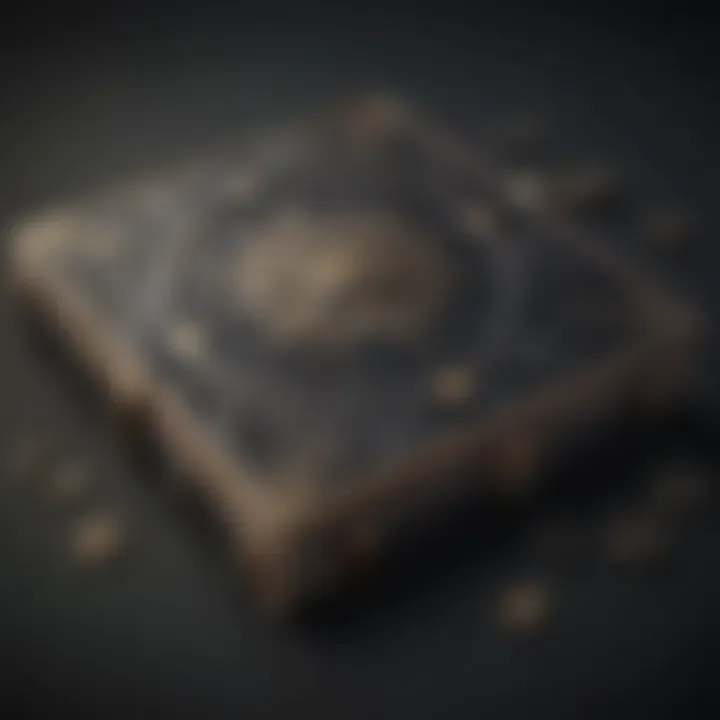 Mystical Grimoire on Dark Background