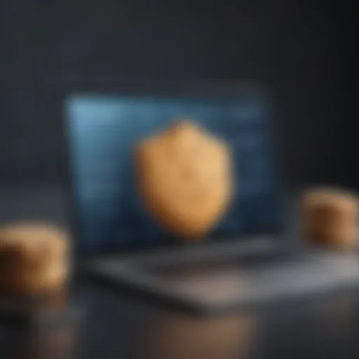 Privacy protection shield symbolizing blocking tracking cookies