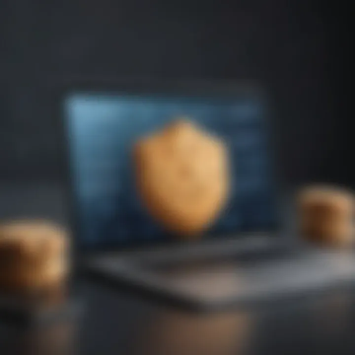 Privacy protection shield symbolizing blocking tracking cookies