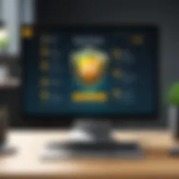 Norton antivirus interface showcasing features