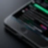 A close-up view of an iPhone displaying the call blocking settings.