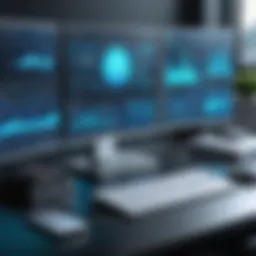 Network monitoring tools displayed on a modern desktop interface