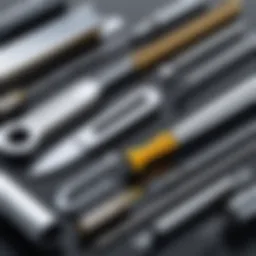 Visual representation of bare metal restoration tools
