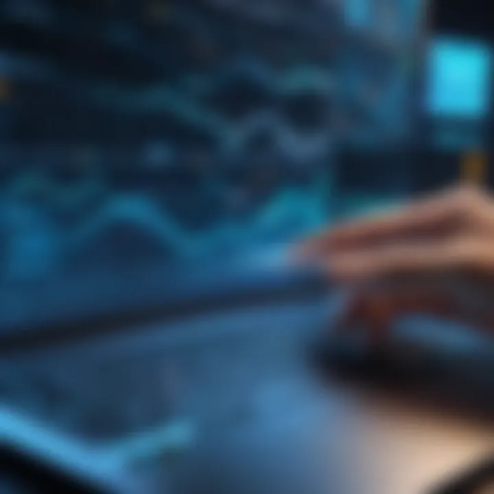 A user analyzing network performance metrics.