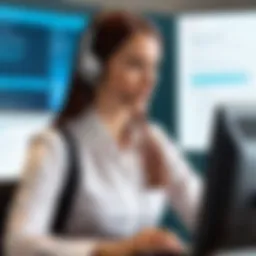 Equifax customer service representative assisting a client