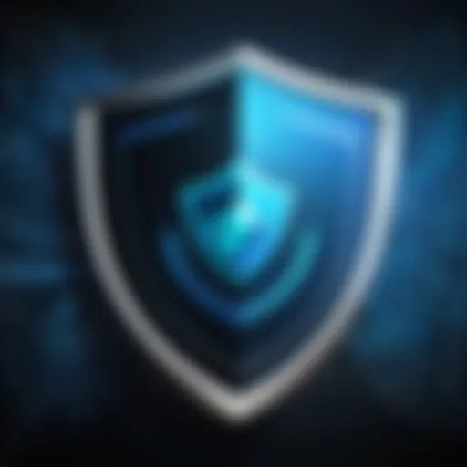 Shield icon representing cybersecurity protection