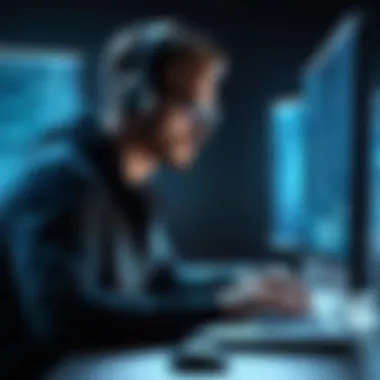 Cybersecurity Specialist Analyzing Mac Cybersecurity Specialist analyzing Mac for malware