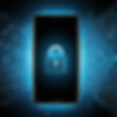 Data Encryption for Mobile Privacy Mobile phone with data encryption visualization
