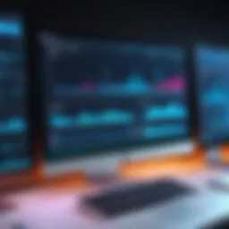 Visual representation of data tracking on a computer screen