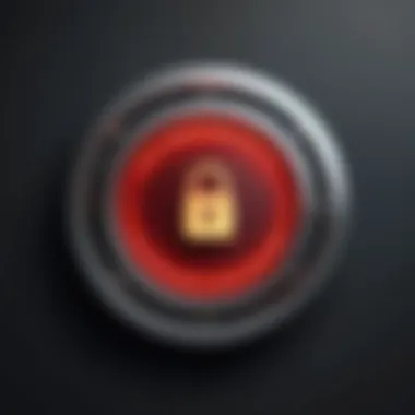 Abstract digital lock symbolizing secure connection
