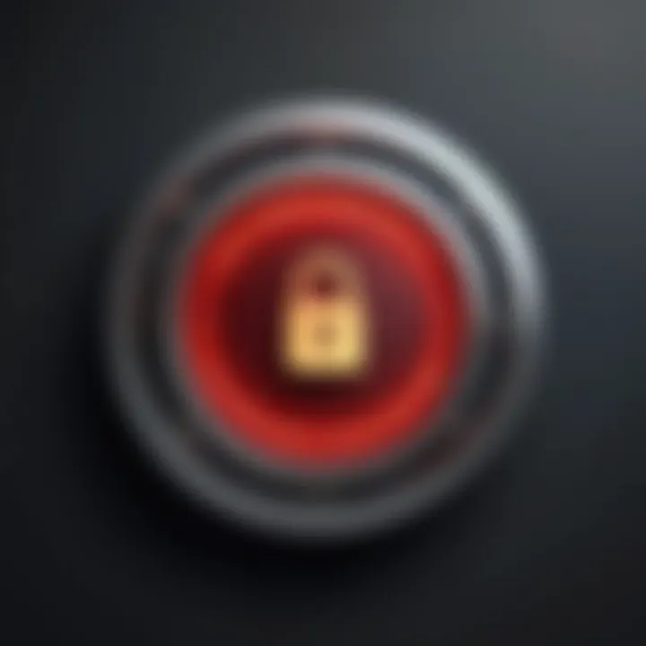Abstract digital lock symbolizing secure connection