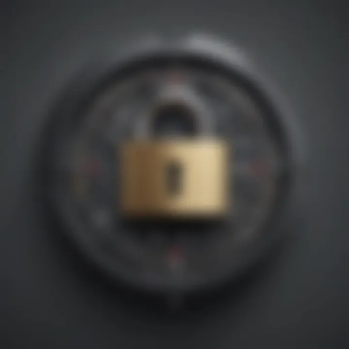 Digital Security Padlock Symbolizing iPad Protection