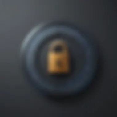 Data privacy lock symbol