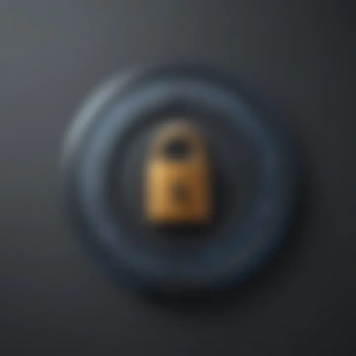 Data privacy lock symbol