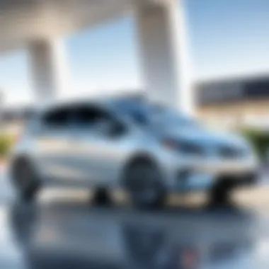 Sleek Compact Car for Efficient Travel Modern compact car at LAX airport