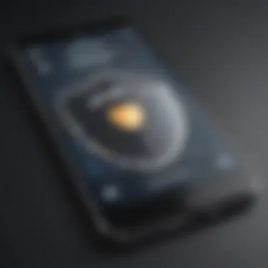 Enhanced Security Shield on Smartphone Screen Enhanced Security Shield on Smartphone Screen