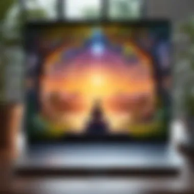 Meditation Growth Feature Illustration depicting spiritual growth through meditation feature in a prayer app