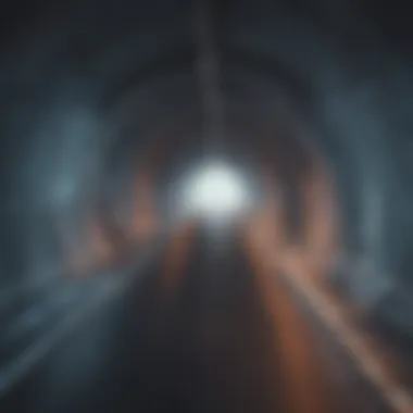 Creative visualization of VPN tunnel for secure online connections