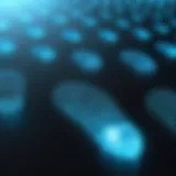 Conceptual illustration of digital footprints disappearing