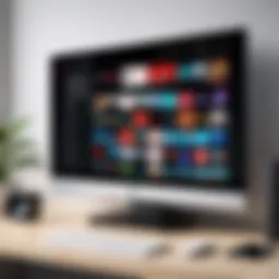 A digital device displaying streaming options