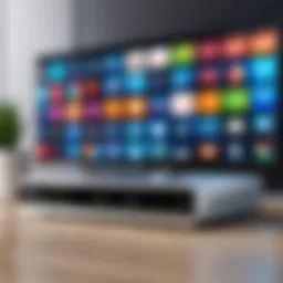 A modern streaming device showcasing IPTV service interface