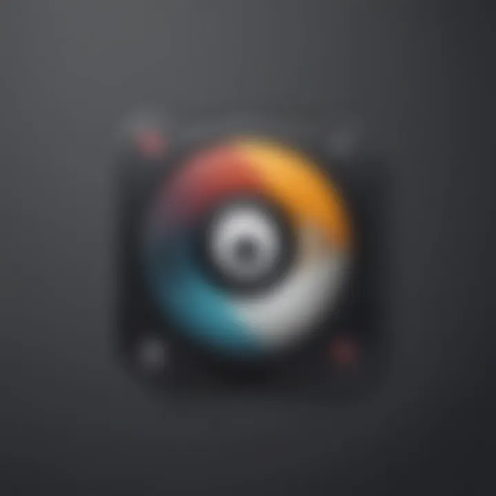 Sleek browser extension icon for video downloading