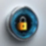 A digital lock symbolizing security in cyberspace