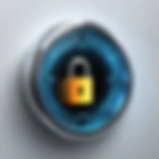 A digital lock symbolizing security in cyberspace