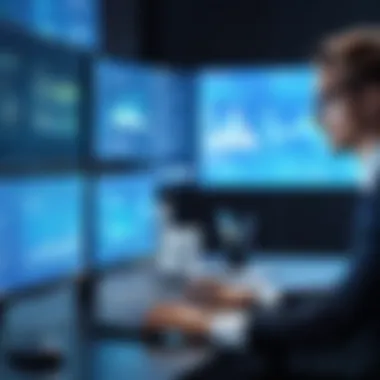 Collaborative Analysis in Cyber Security A diverse team analyzing data on a computer screen