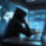 Visual representation of cyber threats in the digital world