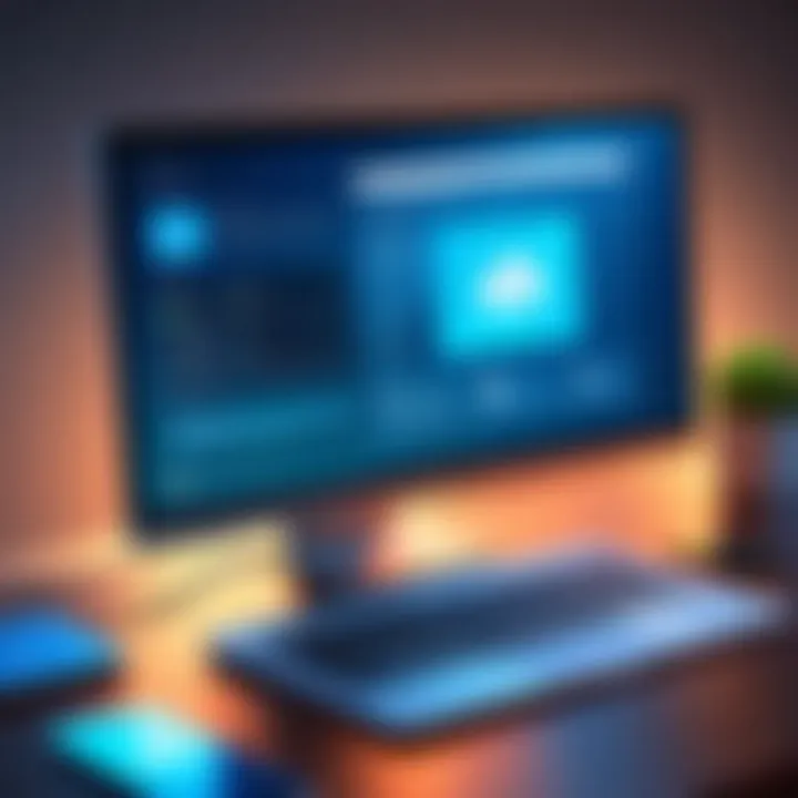 Illustration of remote desktop access in action