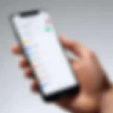 User Navigating Robocall Blocker App User navigating a robocall blocker app on a smartphone