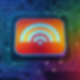 Visual representation of a wifi heatmap indicating signal strength