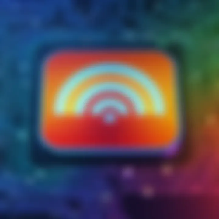 Visual representation of a wifi heatmap indicating signal strength