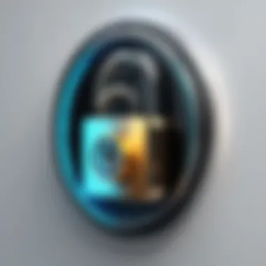 A digital lock symbolizing online privacy and data protection