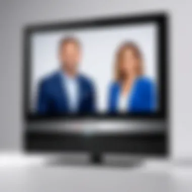Showcasing 'Married at First Sight' A creative depiction of a television screen showcasing the series