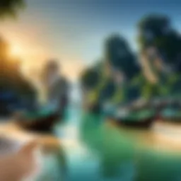 A scenic view of Thailand's vibrant landscapes and city life.