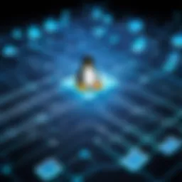 Visual representation of a Linux network architecture